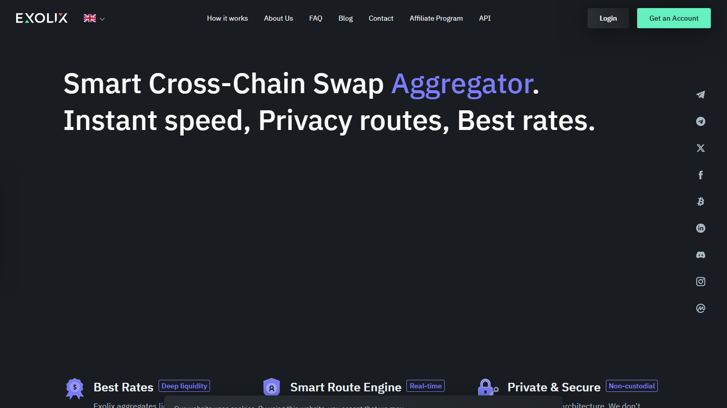 Exolix ETH to BTC swap interface July 2026