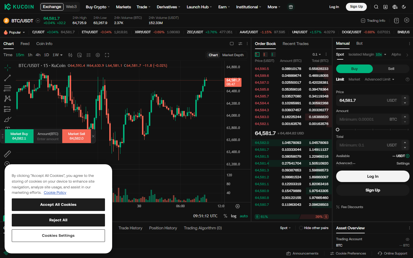 KuCoin altcoin listings interface July 2026
